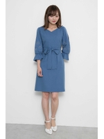 カットワークスリーブワンピース/サーモンピンク1(091)