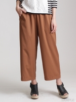 キュプラツイルストレッチイージーワイドパンツ/ブラウン