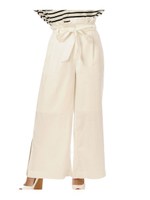 サイドスリットワイドパンツ/WHITE