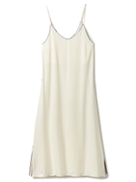 サテンパイピングドレス/OWHT