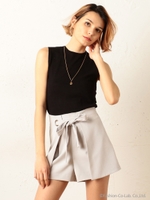 ノースリショートトップス/ブラック