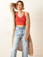 フィッシュネットガウン/ベージュ