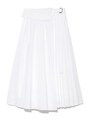 プリーツスイッチラップスカート/WHT