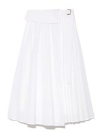 プリーツスイッチラップスカート/WHT