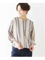 マルチストライプ・ブラウス/ベージュ(252)