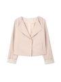 ライトドビー袖レースブルゾン/ピンクベージュ(040)