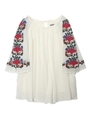 EMBROIDERY SLEEVE TOP/ホワイト