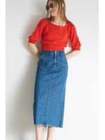 ◆タックドット編ニット/レッド(100)