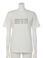 BACK TO LIFEラメロゴT/WHT