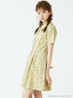 flowerシャツミニワンピース/YLW