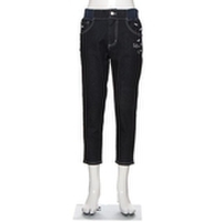 リボンステッチクロップドデニム