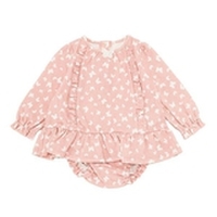 レイエット バタフライプリントドレスウィズパンツ