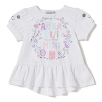 ロゴ入りネコ袖Tシャツ