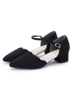 【抗菌防臭】スカラップセパレートパンプス/ブラック(019)