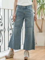 １０ｏｚ×７ｏｚ　ＤＥＮＩＭリメイクフレアパンツ/ブリーチ