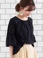 カットワークフレアスリーブプルオーバー/ブラック