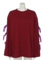スリットボーダーL/S TEE/RED