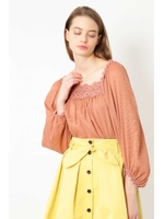 ナンシー楊柳ブラウス/TERRACOTTA(150)