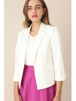 トリアセツイルダブルブレストテーラードジャケット/ホワイト(030)