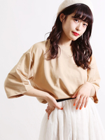 WEGO/ビッグシルエット7分袖プルオーバー