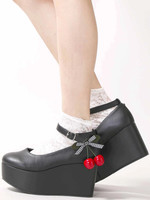 WEGO/チェリー付き厚底パンプス