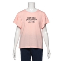 フリル袖ロゴTシャツ