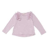 【37%OFF】肩フリルつきTシャツ