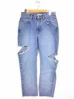 リメイククラッシュデニムパンツ リメイク      