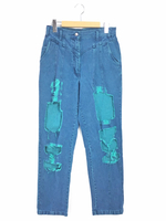 リメイククラッシュデニムパンツ リメイク      