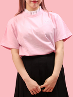 WC/立ち襟付きTシャツ