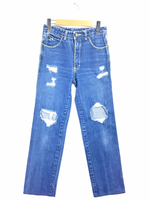 リメイククラッシュデニムパンツ リメイク      