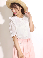 WEGO/フリルビッグ襟ブラウス