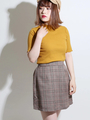 WEGO/チェック台形ミニスカート