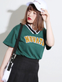 WEGO/ラインリブサガラロゴTシャツ
