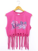 リメイクフリンジTシャツ リメイク     /サイズ表記 S