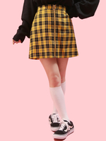 WC/チェックジップスカート