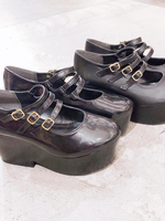 WEGO/厚底3連ベルトパンプス