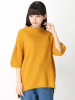 [18AW 新作アイテム]ボトルネック５分袖ニット