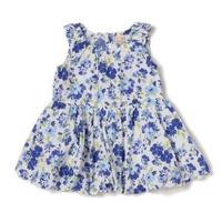 【20%OFF】花柄裾バルーンノースリーブワンピース