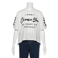 【26%OFF】袖レースアップTシャツ