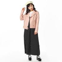 【40%OFF】フェイクレザーライダースジャケット