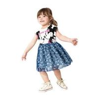 【50%OFF】Disneyコラボ切り替えチュールスカートワンピース