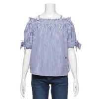 【50%OFF】ストライプ柄オフショルダーブラウス