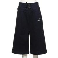 【50%OFF】パウダーデニム裏起毛レースアップワイドパンツ