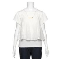 【50%OFF】フェイクアクセデザインＴシャツ×タック入りキャミソール