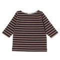 【50%OFF】ボーダーボートネックTシャツ