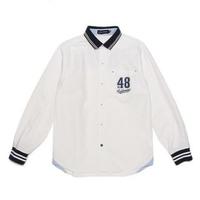 【50%OFF】リブ使い切り替えシャツ