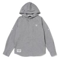 【50%OFF】ロゴ刺しゅう入りフードつきシャツジャケット