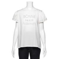 【50%OFF】ロゴ刺しゅう入り肩開きTシャツ