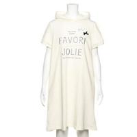 【50%OFF】ロゴ刺しゅう入り裏毛パーカーワンピース